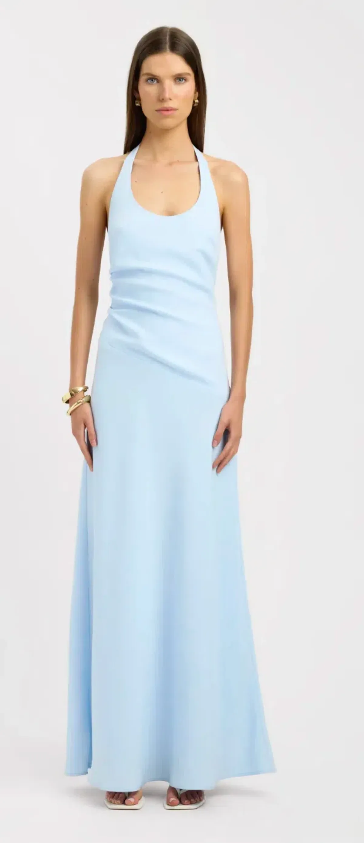 Kookai Maria Halter Maxi Dress-Ice Water for rent on The Volte - main image