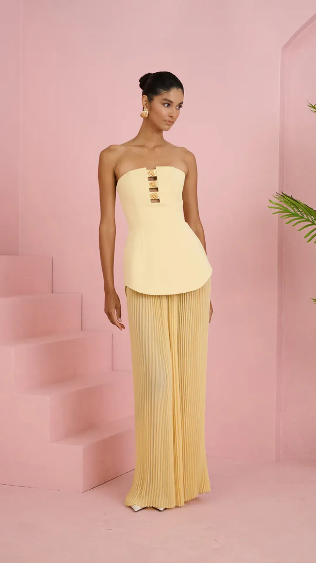 Eliya the Label Leo Dress in Lemon Size XS (6) for rent on The Volte - main image