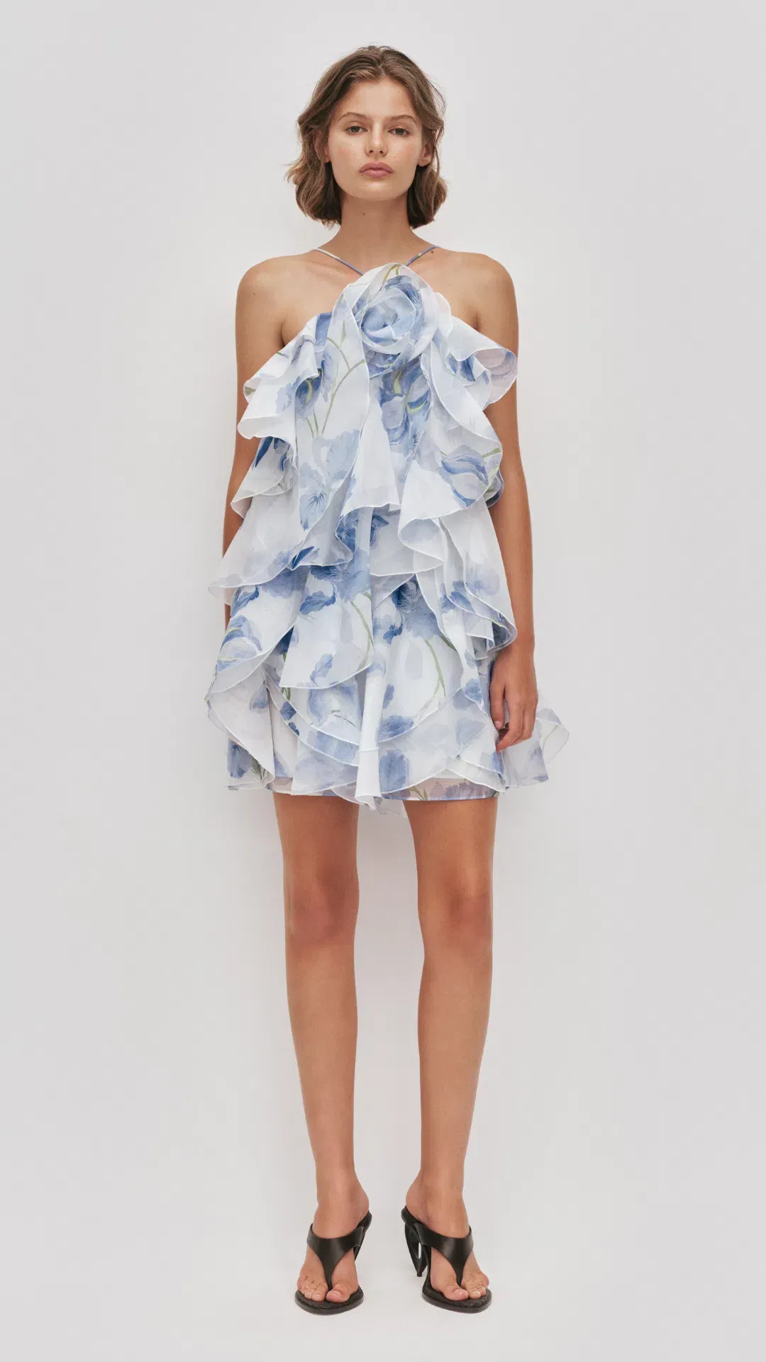 AJE Pandorea Layered Mini Dress in Iris Size 8 for rent on The Volte - main image