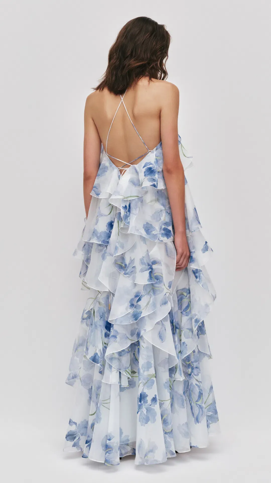 AJE Pandorea Layered Maxi Dress in Iris Size 8 for rent on The Volte - main image