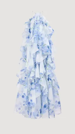 AJE Pandorea Layered Maxi Dress in Iris Size 10 for rent on The Volte - image 4