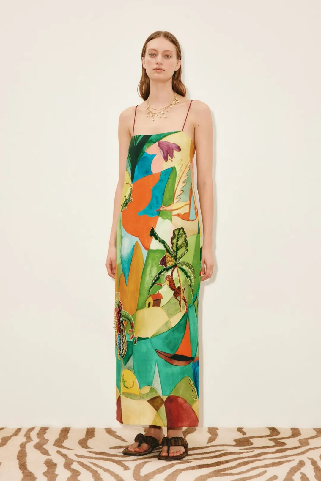 ALEMAIS MOKSHINI EMBELLISHED MIDI DRESS SIZE 10 for rent on The Volte - main image
