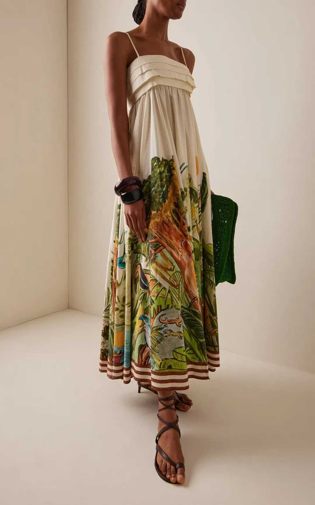 ALEMAIS TOUCAN TANGO MIDI DRESS SIZE 10 for rent on The Volte - main image