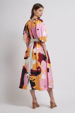 Aje Psychedelic Midi Smock Dress Multi Colour Print Size 8 for rent on The Volte - image 2