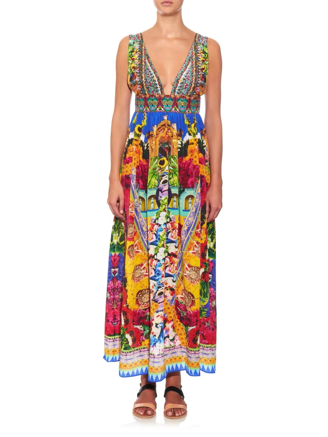 Camilla Flower of 400 Lives Maxi Dress Print Size 2  for rent on The Volte - main image