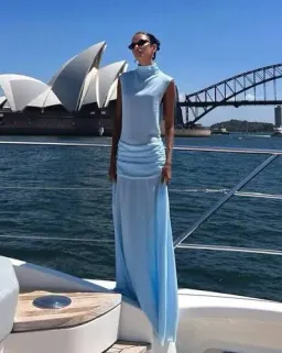 World of Re’Zort Blue Larissa Gown Size S / 8 for rent on The Volte - image 3