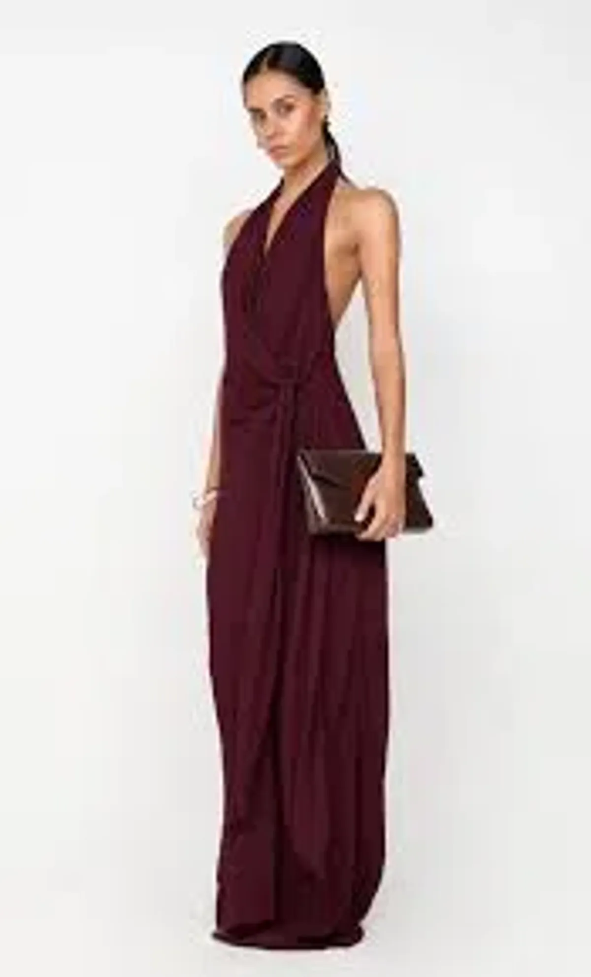 Bec & Bridge Soneva Wrap Dress - Plum - Size 8 - Maxi Wrap for rent on The Volte - main image