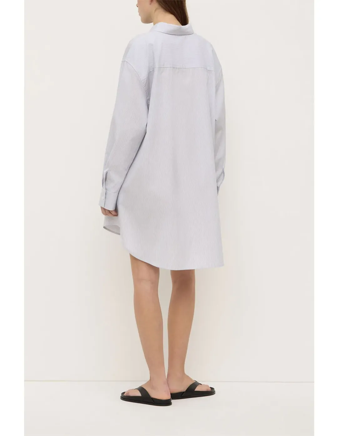 Assembly Label Cora Stripe Shirt Dress navy Stripe White Size 6 for rent on The Volte - main image