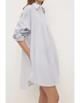 Assembly Label Cora Stripe Shirt Dress navy Stripe White Size 6 for rent on The Volte - image 2