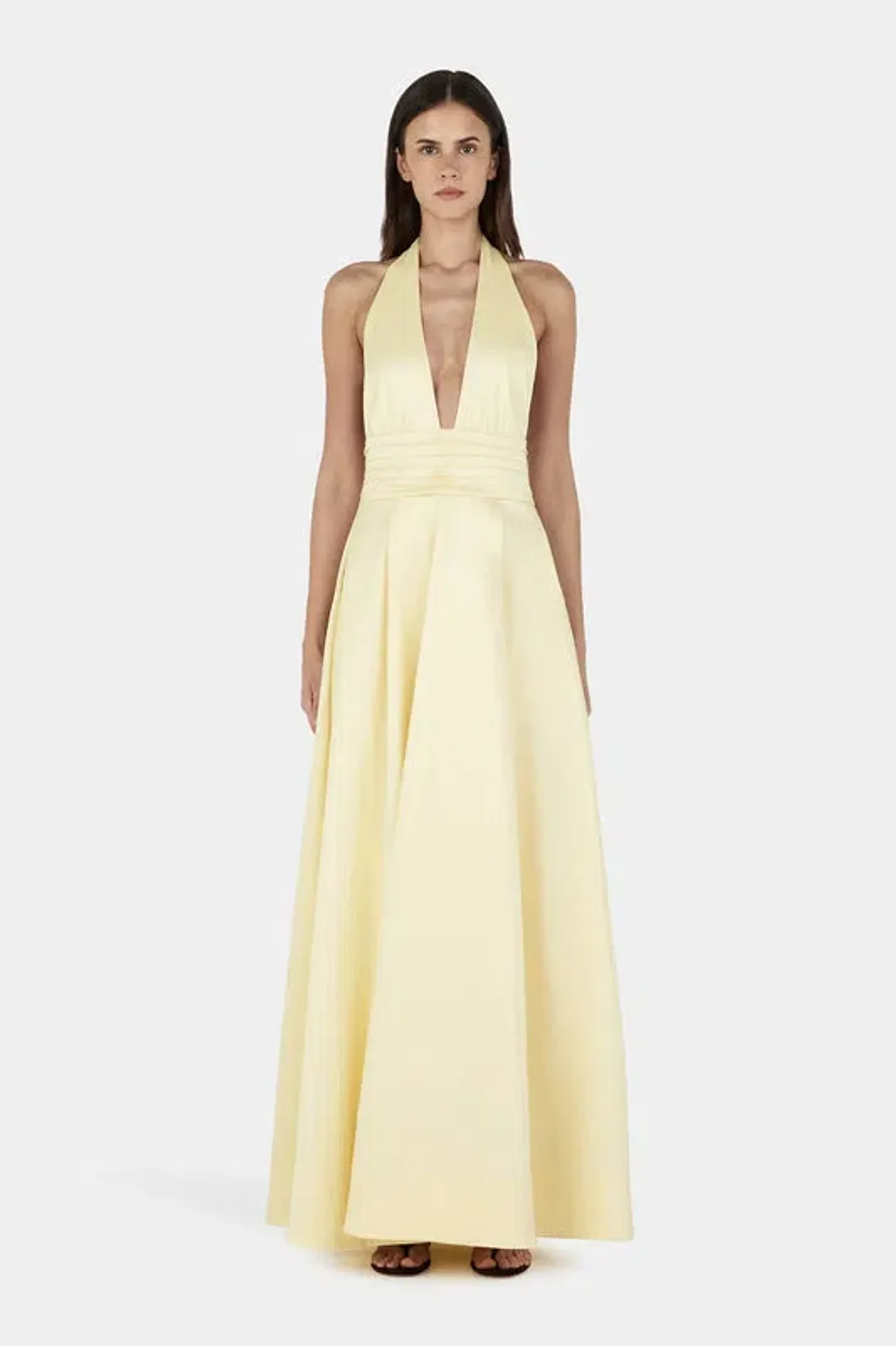 Hansen and Gretel EVALINA TAFFETA GOWN BUTTER for rent on The Volte - main image