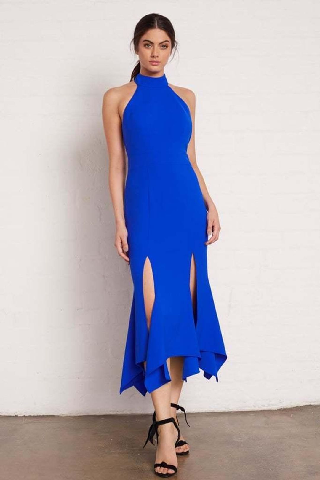 Sheike Highlight Midi Dress Blue Size 10 for rent on The Volte - main image