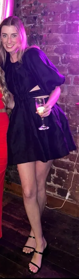 Aje mimosa cut out dress in black, size 6 for rent on The Volte - image 2