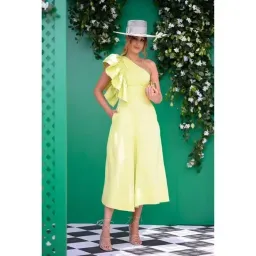 Aje Bonjour Asymmetric Midi Dress Lime Green for rent on The Volte - image 2