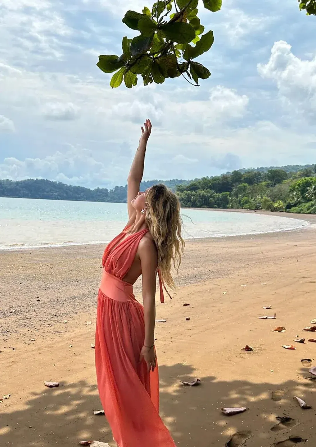 Arcina Ori Serena Maxi Dress in Coral Size S / AU 8 for rent on The Volte - main image