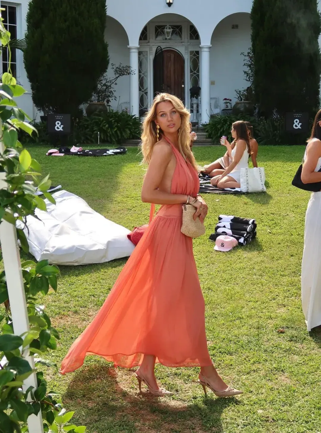 Arcina Ori Serena Maxi Dress in Coral Size S / AU 8 for rent on The Volte - main image