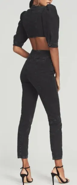 Retrofete Denim Jumpsuit for rent on The Volte - image 3