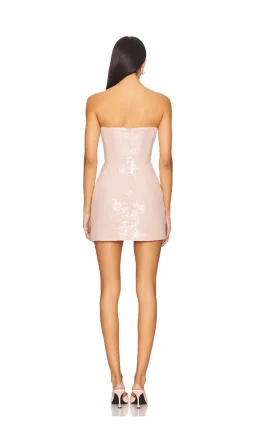 Sau Lee - Cindy mini dress in misty pink  for rent on The Volte - image 3