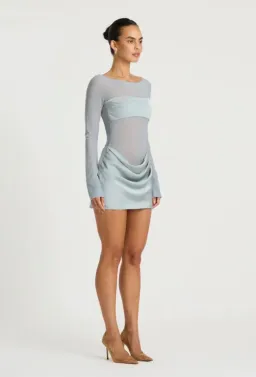 Benni Elvira Mini Dress Blue Size 8 for rent on The Volte - image 2