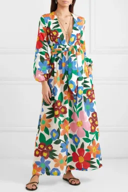 Mara Hoffman Luna Floral Print Maxi Dress Size AU 8 / S for rent on The Volte - image 1
