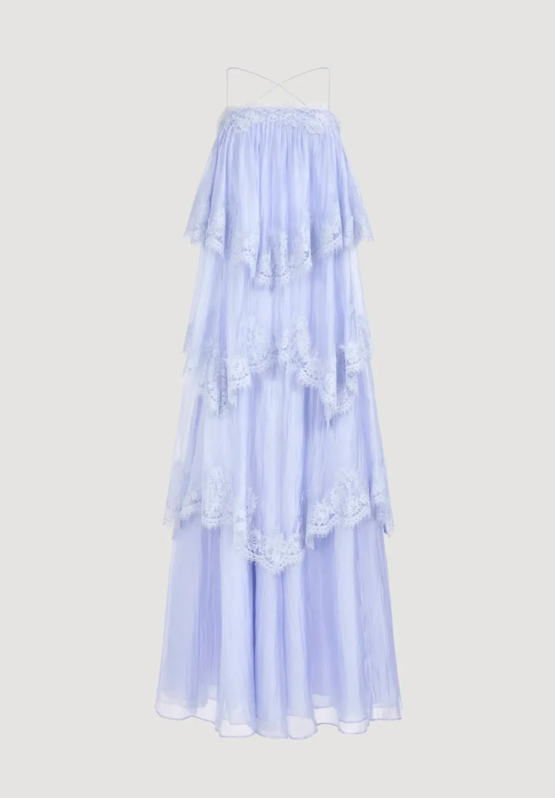AJE Ophelia Lace Gown French Blue Size 8 for rent on The Volte - main image