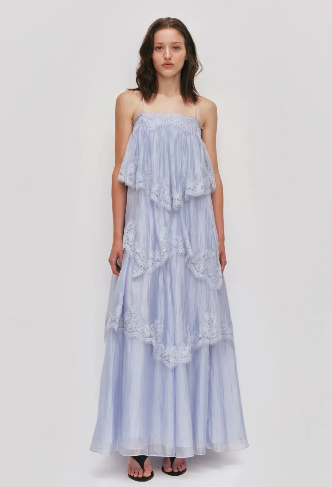 AJE Ophelia Lace Gown French Blue Size 8 for rent on The Volte - main image