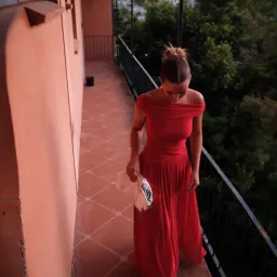 Bec & Bridge Deija Off Shoulder Red Maxi Dress Size 10 for rent on The Volte - image 5