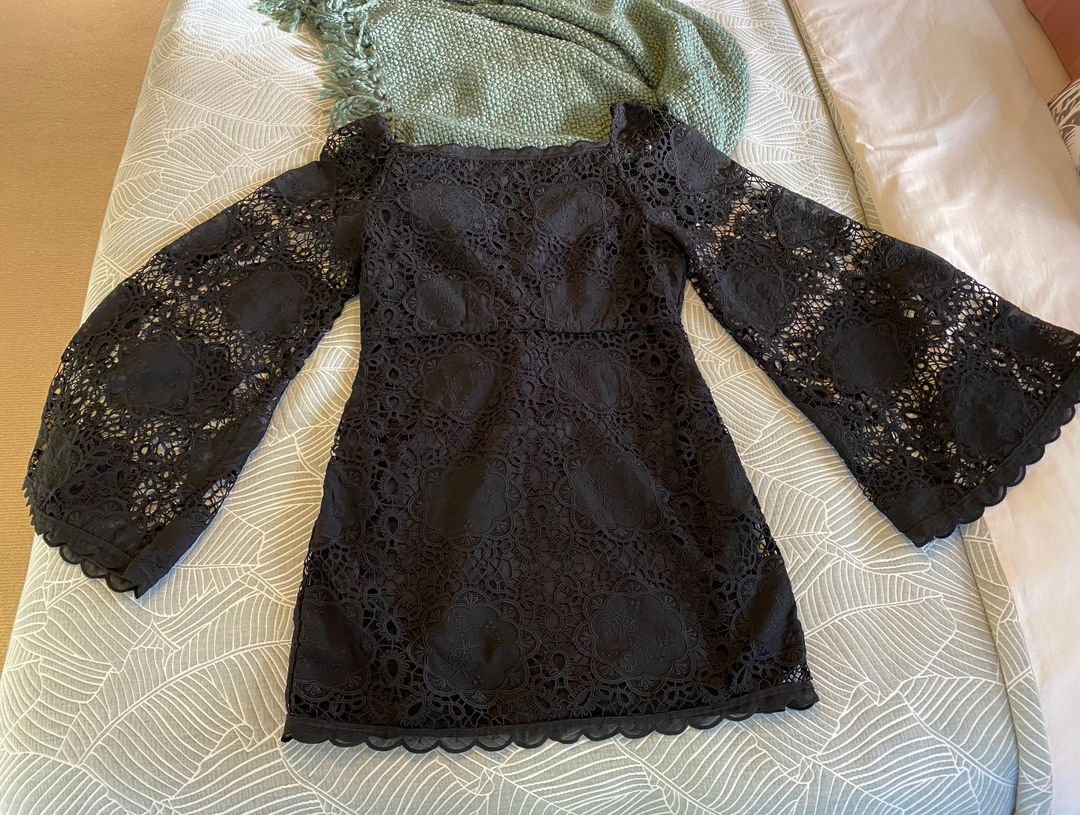 Alice McCall Diamond Mini Dress Black Size 14 for rent on The Volte - main image