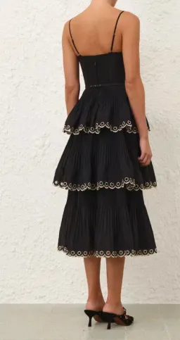 Zimmermann Embroidered Tiered Midi Dress for rent on The Volte - image 4