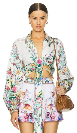 Camilla Plumes And Parterres wrap tp and maxi skirt set for rent on The Volte - image 1