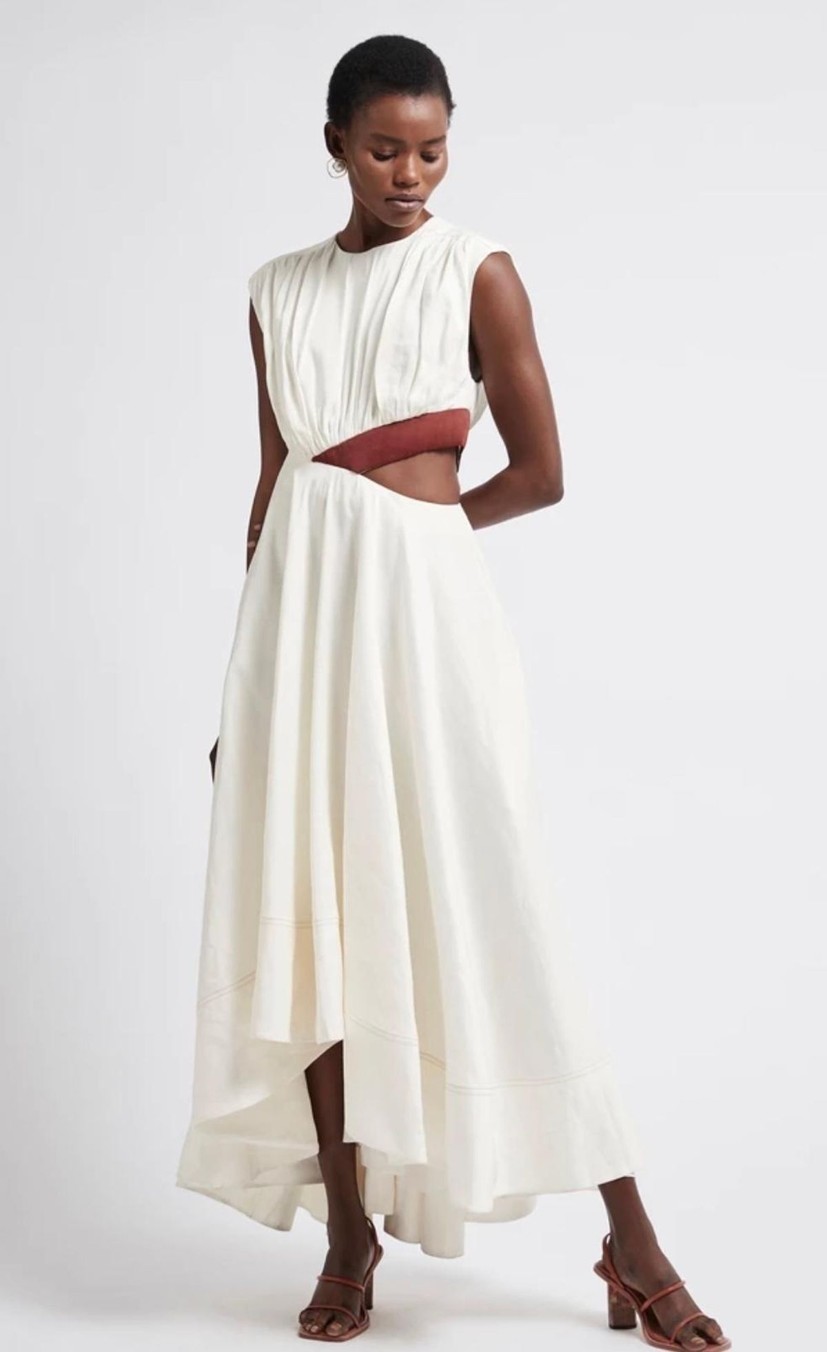 Aje Reflection Cut Out Dress White Size 6 for rent on The Volte - main image