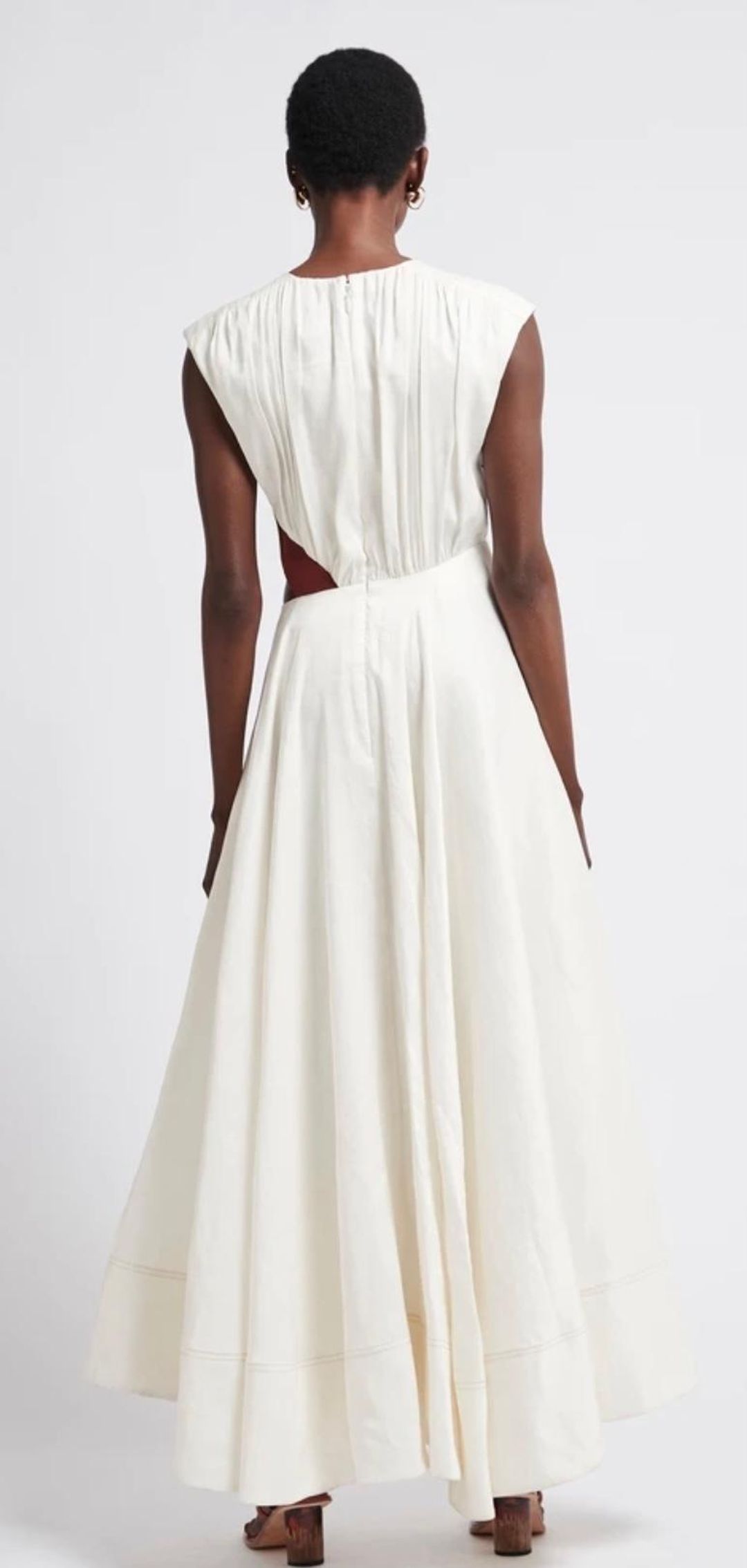 Aje Reflection Cut Out Dress White Size 6 for rent on The Volte - main image
