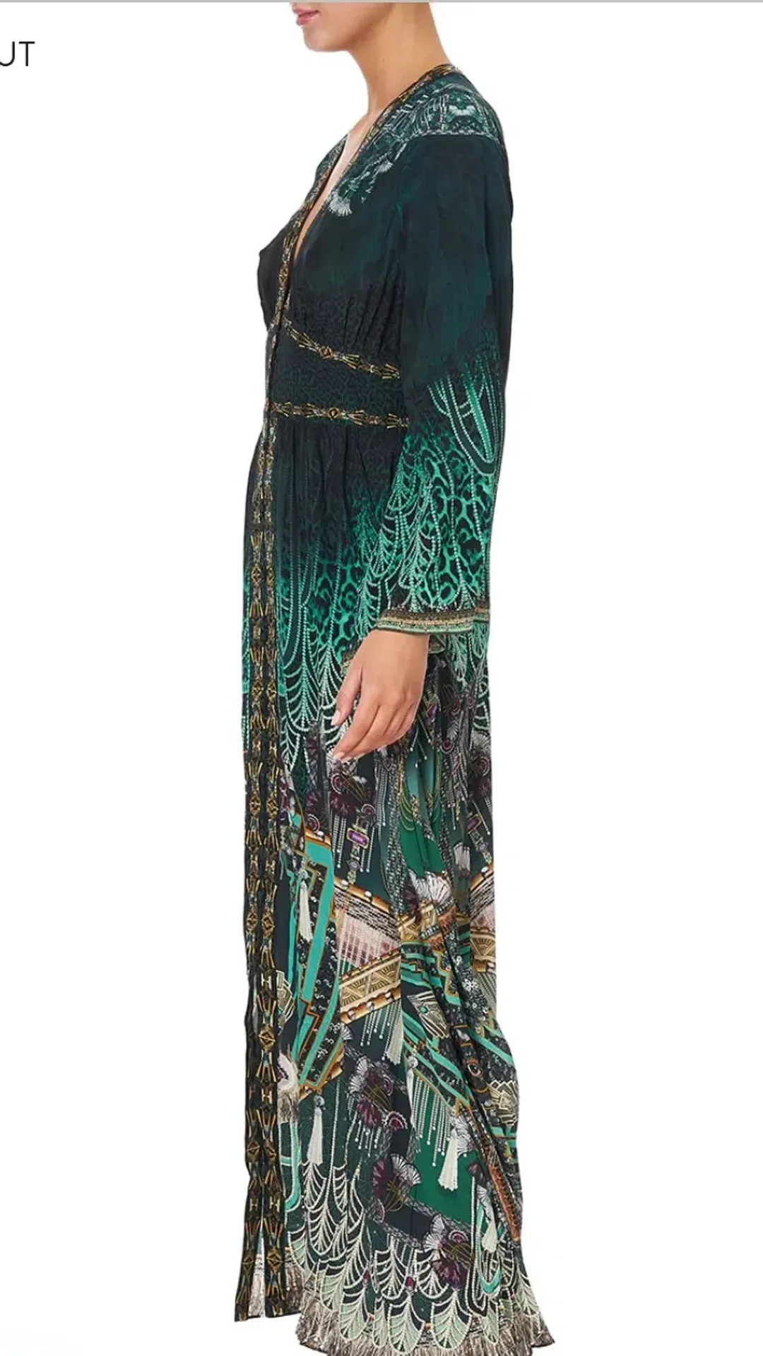 Camilla Fitzgeralds Flapper Kimono sleeve dress with shirring detail for rent on The Volte - main image