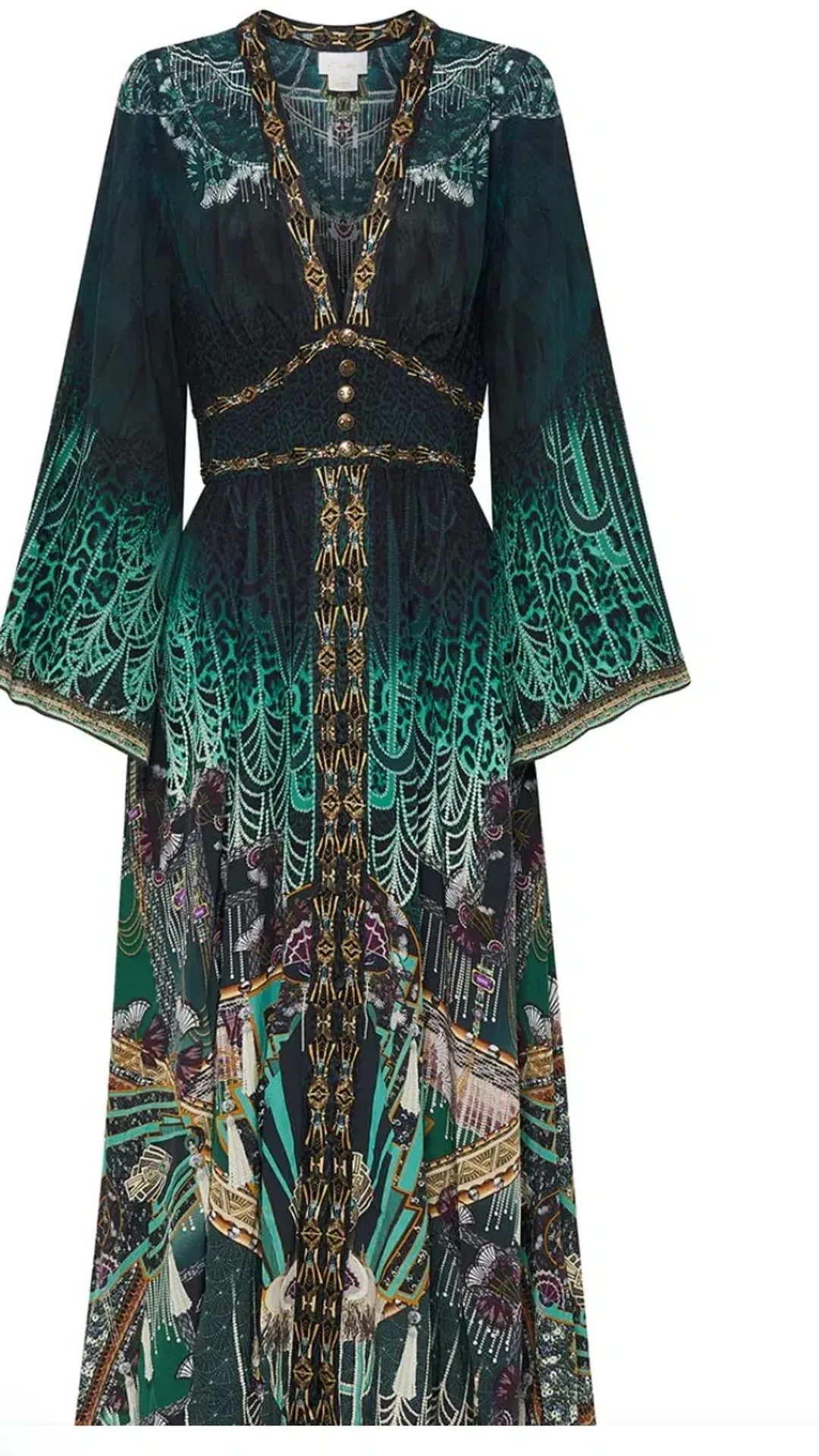 Camilla Fitzgeralds Flapper Kimono sleeve dress with shirring detail for rent on The Volte - main image