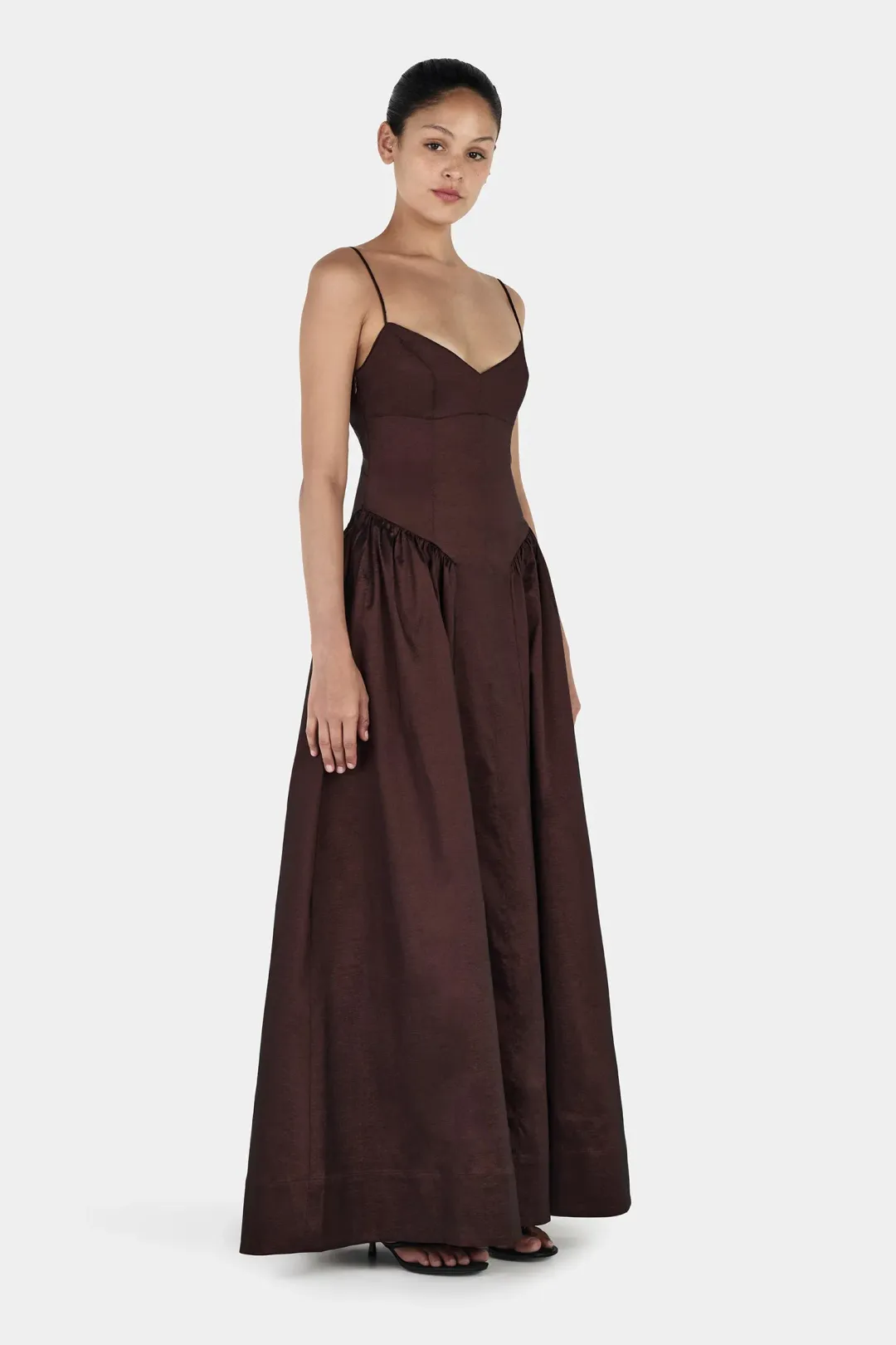 Hansen & Gretel Bellini Gown in Chocolate Size S/AU8 for rent on The Volte - main image
