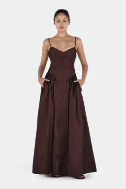 Hansen & Gretel Bellini Gown in Chocolate Size S/AU8 for rent on The Volte - image 4