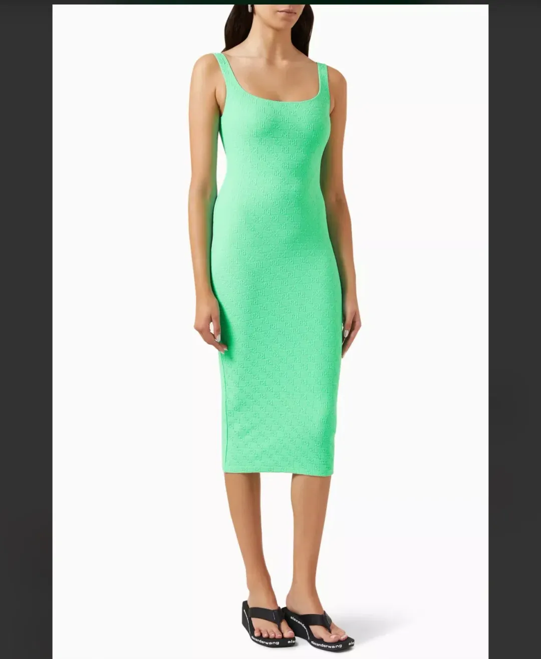 Alexander Wang Cami green dress for rent on The Volte - main image
