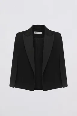 Bianca Spender Crepe Jacquette Black Size 6 for rent on The Volte - image 3