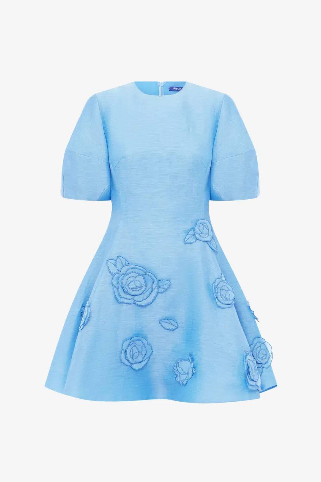 Leo Lin Simona mini dress blue 10 for rent on The Volte - main image