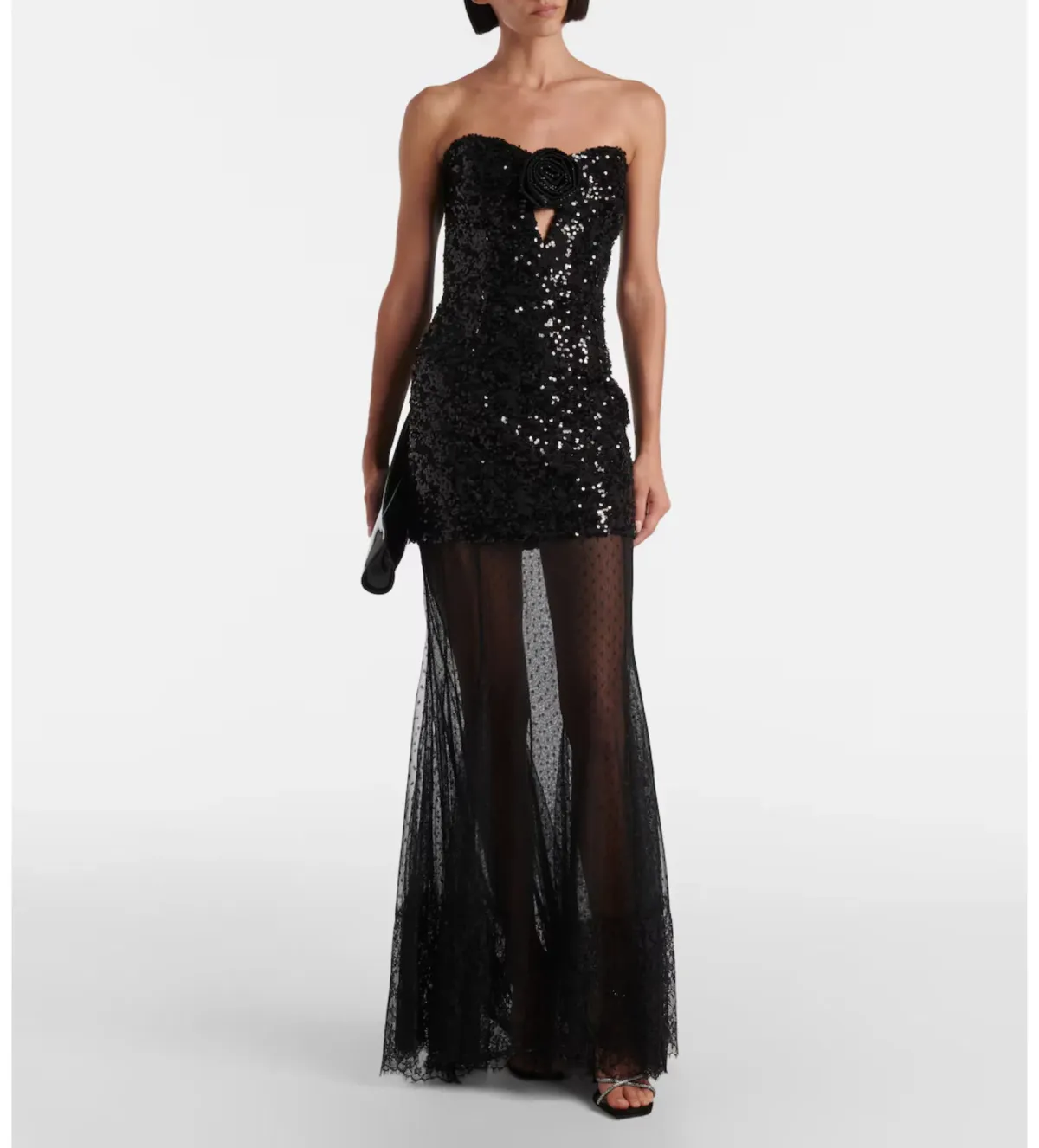 Rebecca Vallance Diana Gown in Black Size AU12 for rent on The Volte - main image