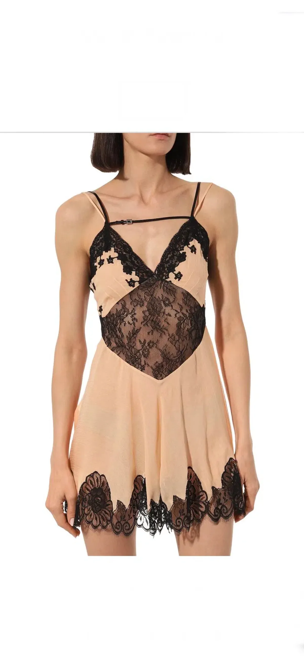 Gucci lace and chiffon dress for rent on The Volte - main image