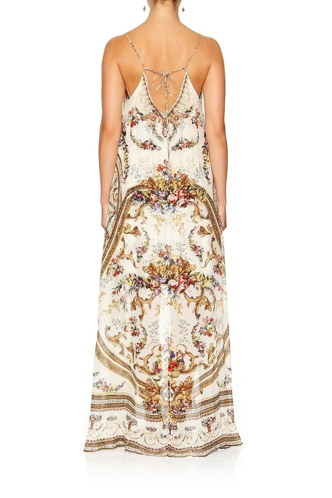 Camilla Olympe Ode Mini Dress with Sheer Overlay print Size 14 for rent on The Volte - main image