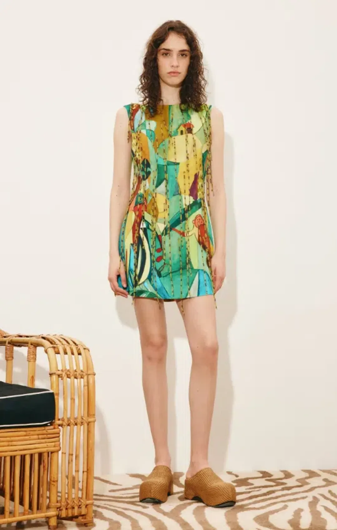 Alemais mokshini beaded fringe mini dress Size 6 for rent on The Volte - main image