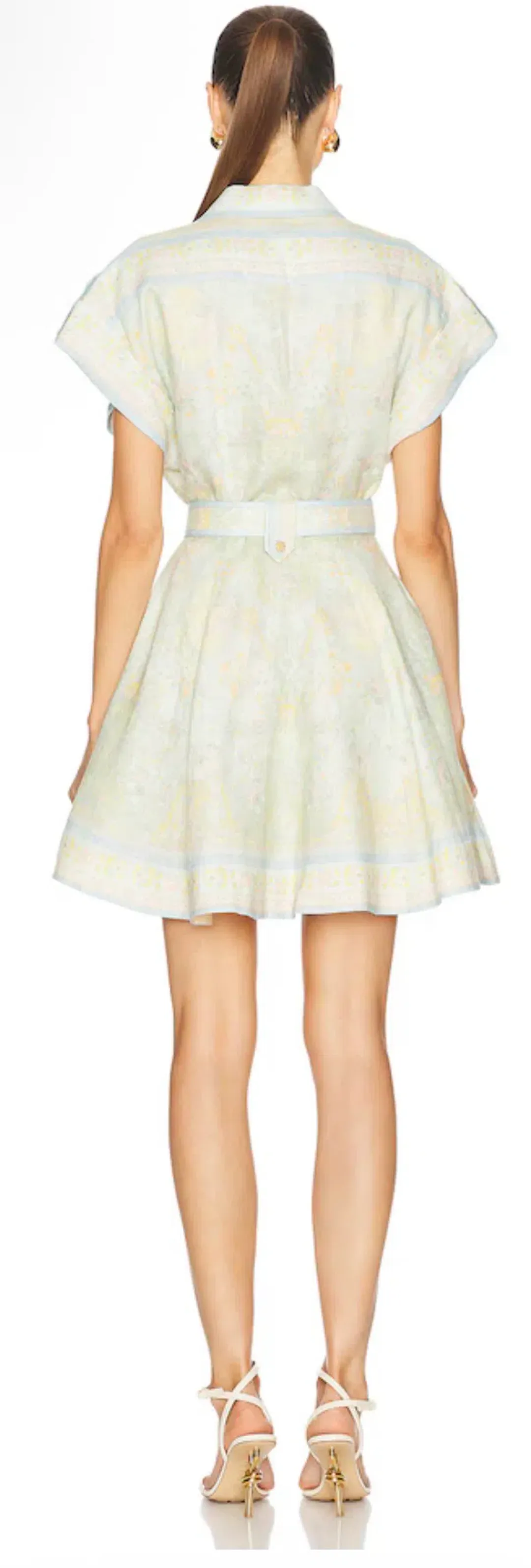 Zimmermann Acacia Mini Shirt Dress – Belted – Size 2 for rent on The Volte - main image