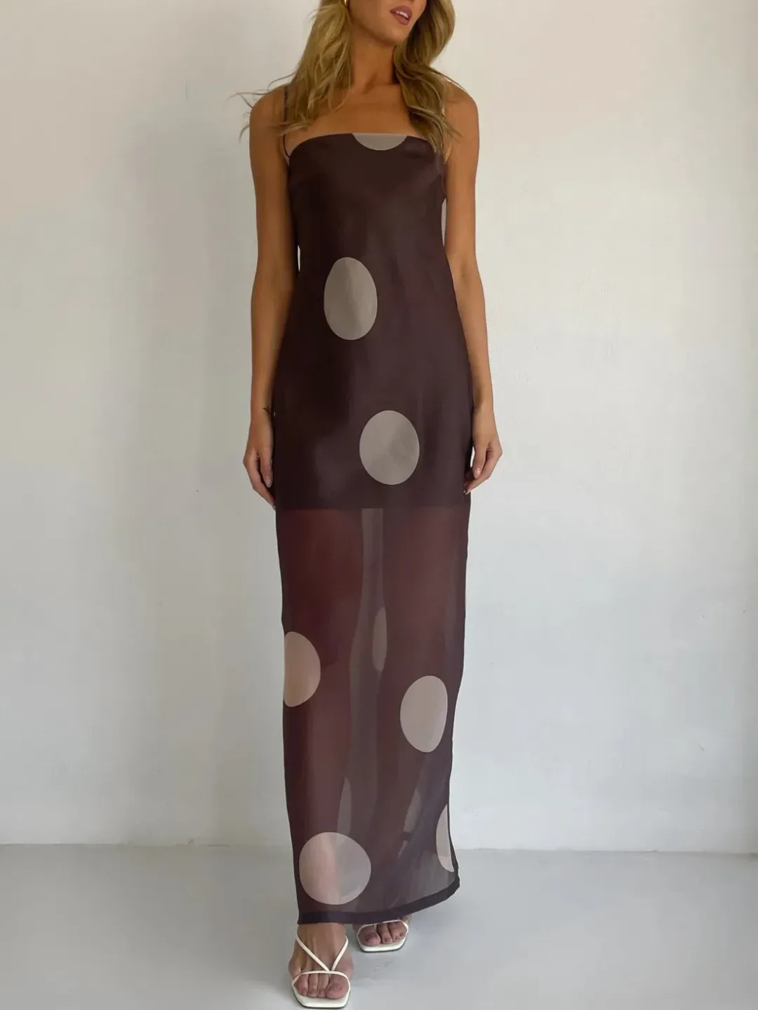 Coco & Lola By Nicola Mila Maxi Choc Polka / Size 16 for rent on The Volte - main image