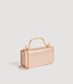 Aje Alessia Flower Clutch Rose Gold Metallic for rent on The Volte - image 4