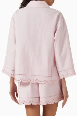 OROTON Tablecloth Lace Top & Lace Shorts Ballet Pink Size 10 AU for rent on The Volte - image 5