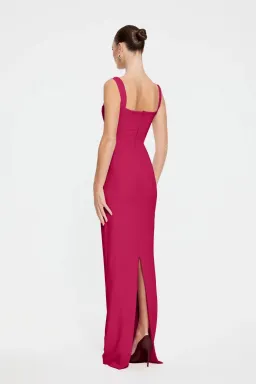 Effie Kats Marbella Gown; raspberry pink; size L (AU 12)  for rent on The Volte - image 2