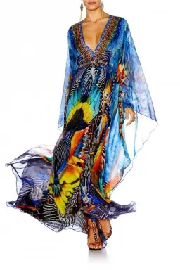Camilla Long Kaftan Maxi Dress In Dusk Till Dawn | One Size  for rent on The Volte - image 1
