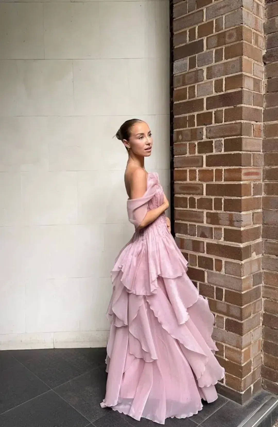 NISHA GOWN | FAWN PINK - SIZE 6 for rent on The Volte - main image