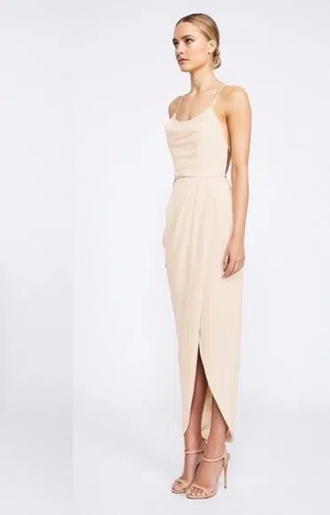Shona Joy Core Lace up Maxi Dress Cream Size 8 for rent on The Volte - main image